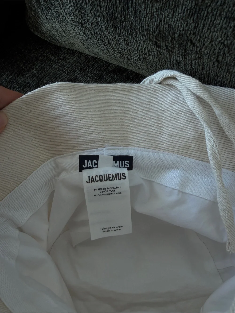 Jacquemus Off White Le Bob Bucket Hat - Size 56